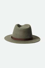 Load image into Gallery viewer, Brixton Messer Packable Fedora Light Moss
