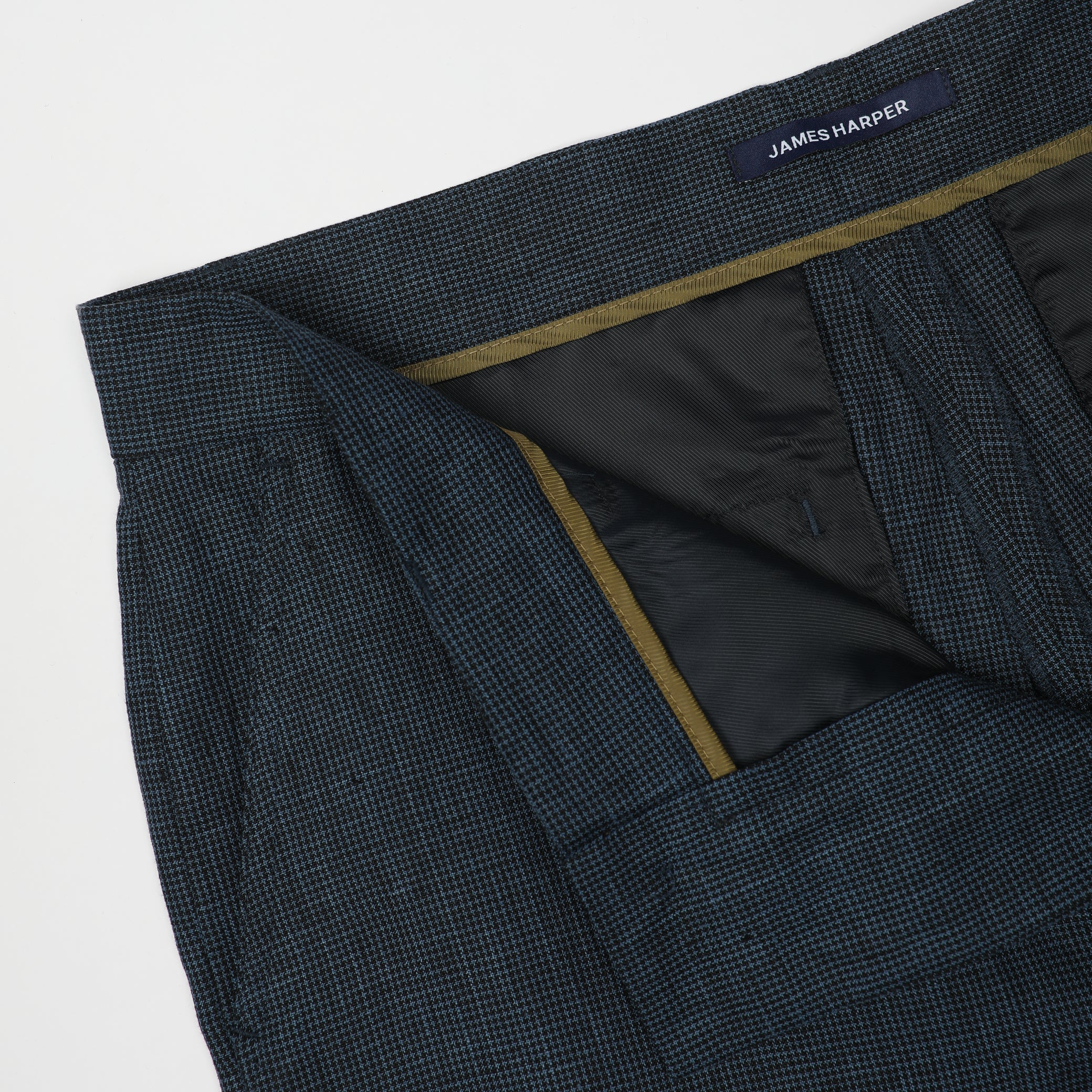 James Harper JHSH25 Houndstooth Short Navy