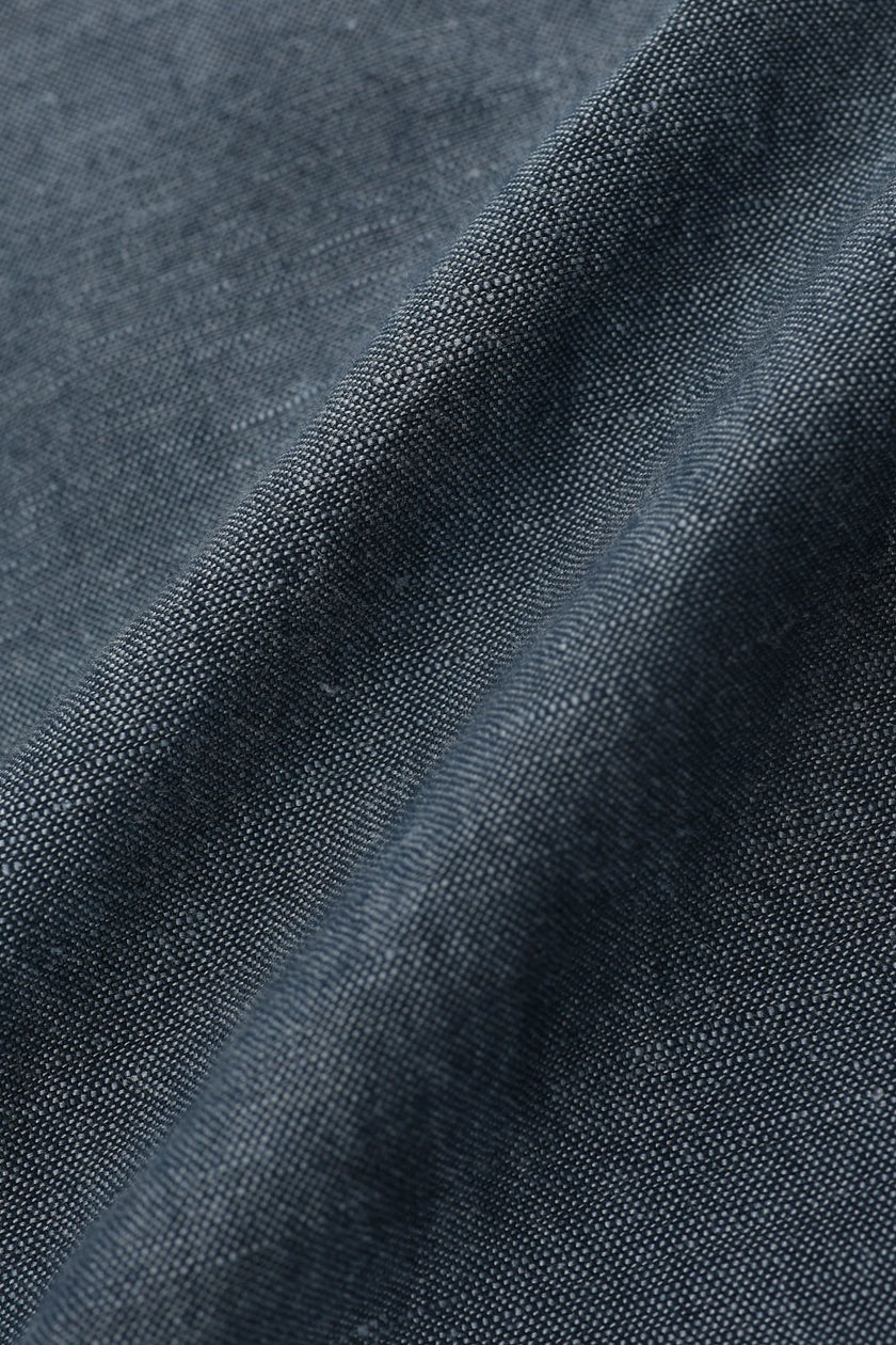 James Harper Linen Relaxed Waist Short Bluesteel