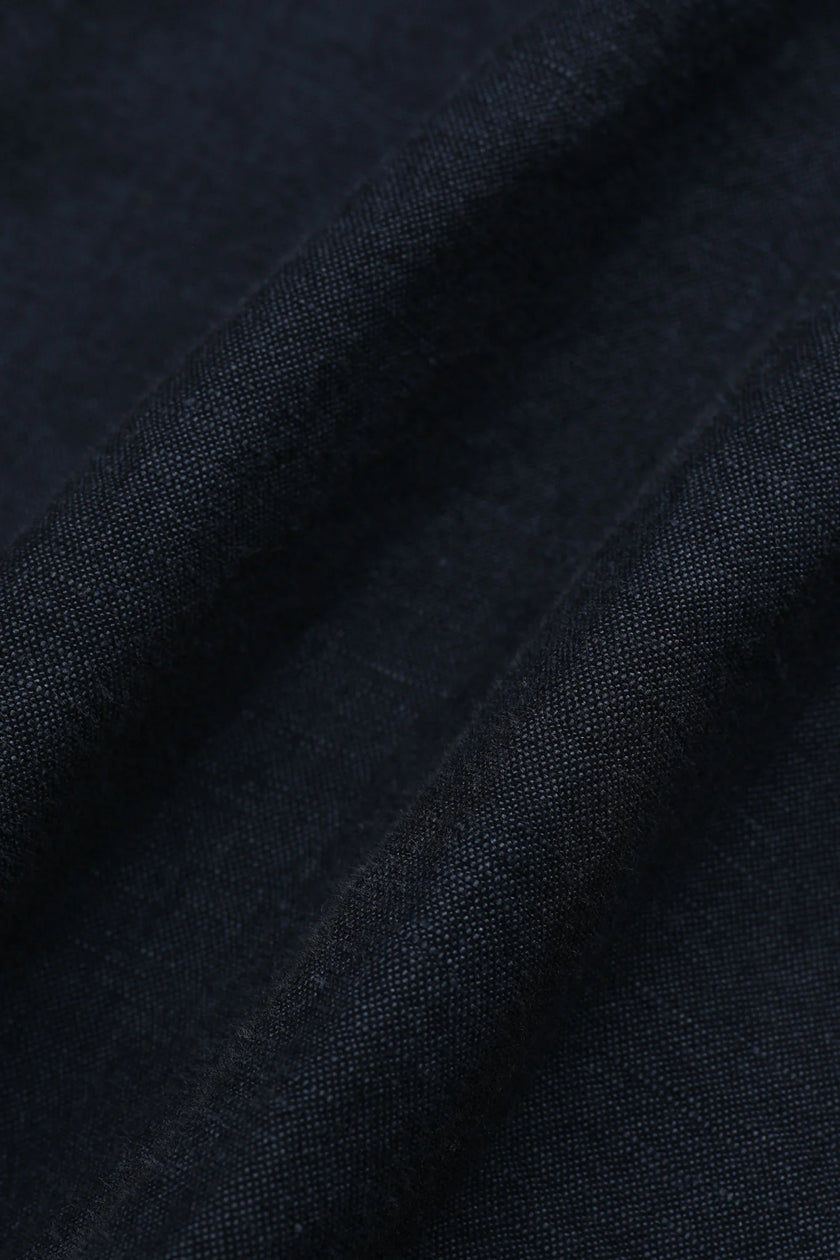 James Harper Linen Relaxed Waist Short Midnight