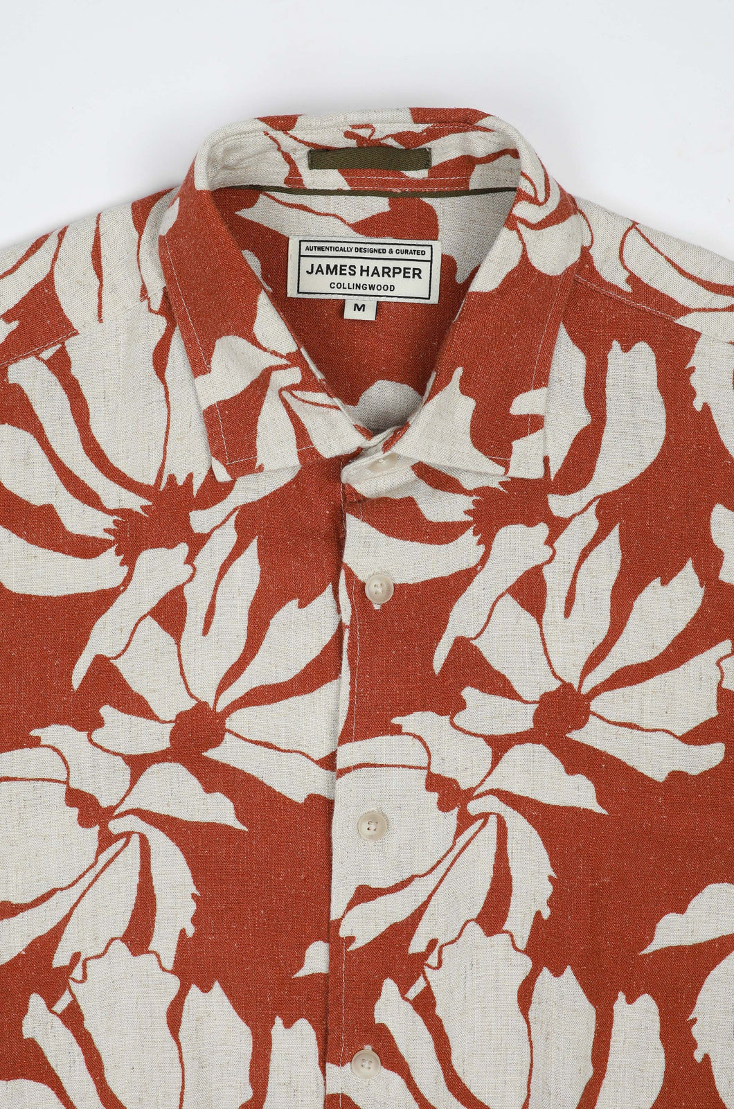 James Harper Puerto Rico Linen S/S Shirt Paprika
