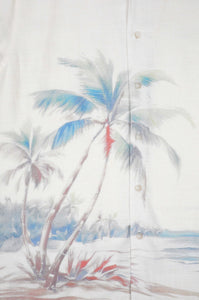 James Harper Hawaii Cuban Collar Linen Shirt Natural