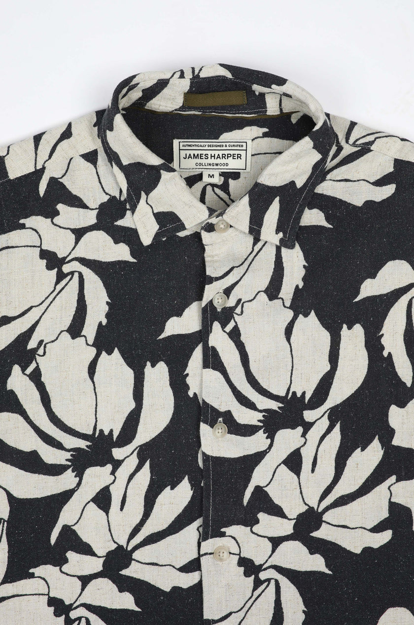 James Harper Puerto Rico Linen S/S Shirt Navy