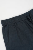 James Harper Linen Relaxed Waist Short Midnight