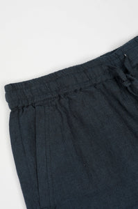 James Harper Linen Relaxed Waist Short Midnight