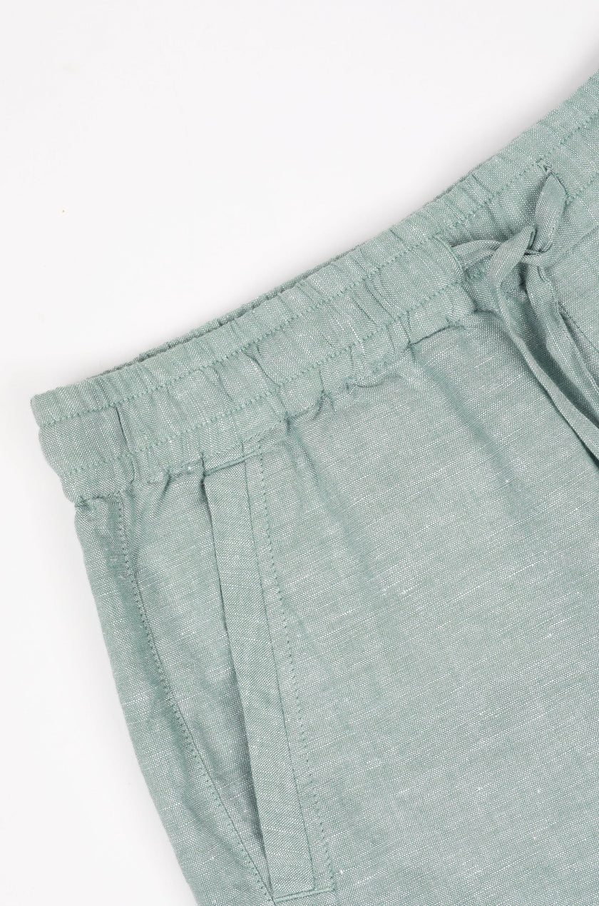 James Harper Linen Relaxed Waist Short Sea