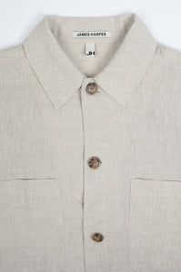 James Harper Semi Lined Shirt Jacket Pebble