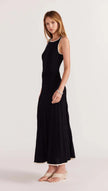 Staple The Label Marlo Contrast Knit Dress Black/Cream