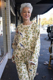 M. A. Dainty Road Trip Sweater Birds/Flowers