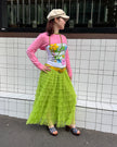 Trio Rouge Beth Tulle Skirt Bright Green