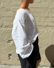 Milkman Waffle Knit Top White