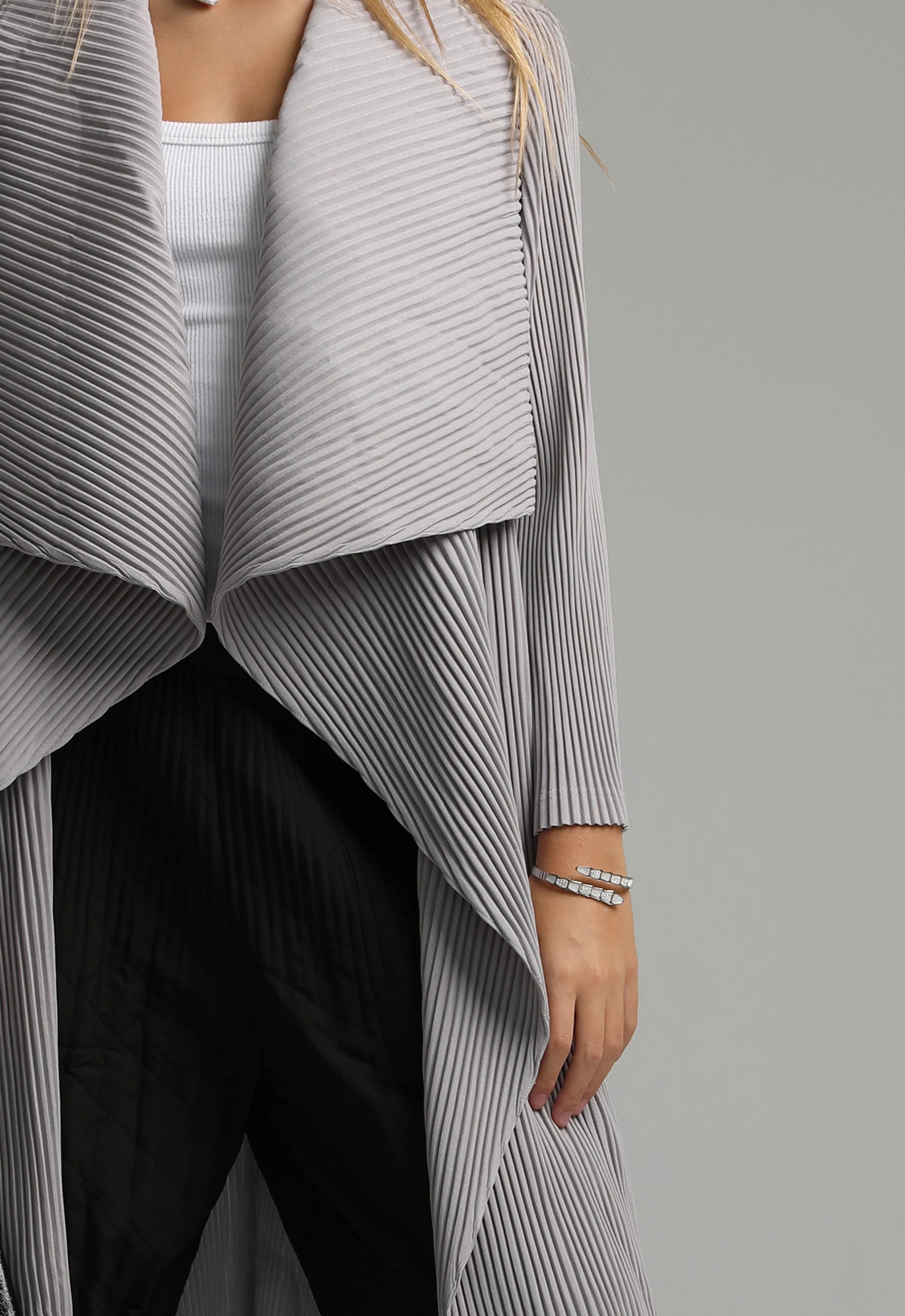 I'm Francis Longline Pleated Overcoat Grey