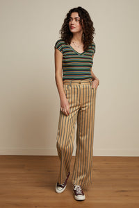 King Louie Marcie Pants Cubano Stripe Latte