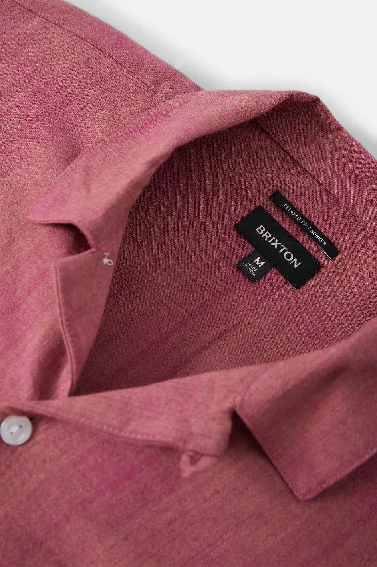 Brixton Century Short Sleeve Shirt Pink Shadow Plaid
