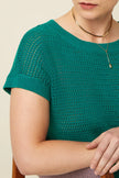 King Louie Boatneck Top Soleil Ponderosa Green
