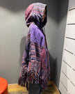 Tibet House A198 Patchwork Poncho Purple
