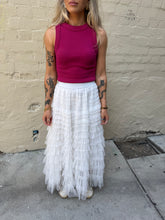 Load image into Gallery viewer, Trio Rouge Beth Tulle Skirt White
