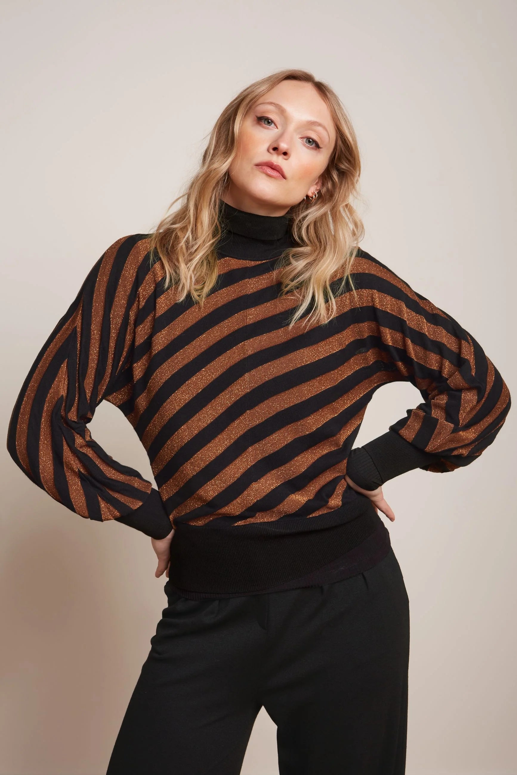 King Louie Tina Top Spiro Stripe Copper