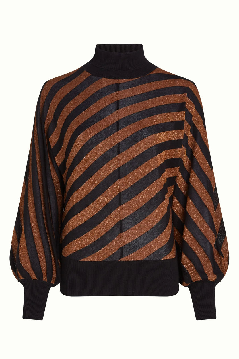 King Louie Tina Top Spiro Stripe Copper