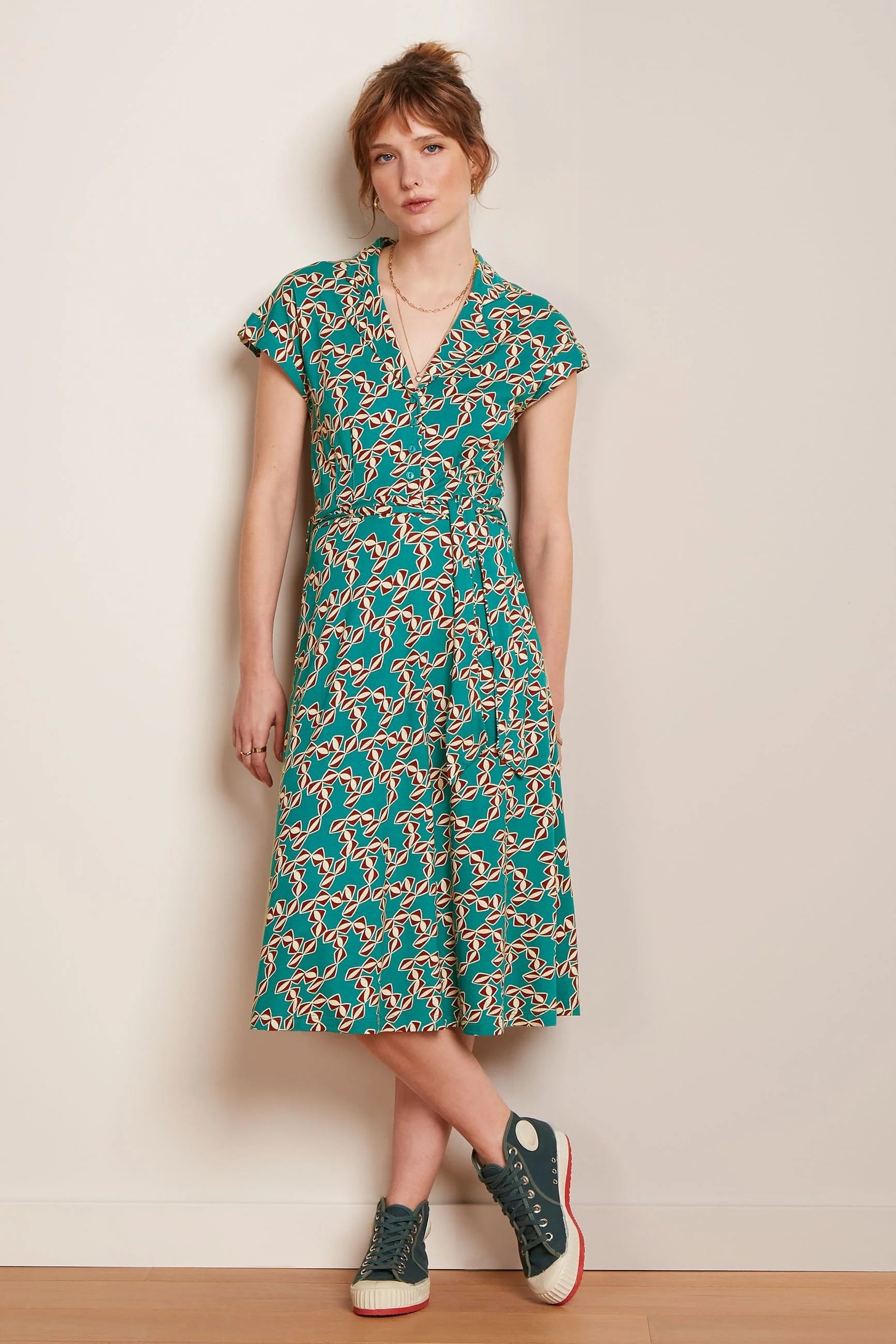 King Louie Darcy Dress Minty Bermuda Green