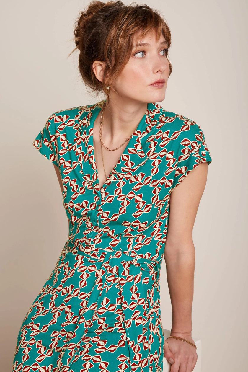 King Louie Darcy Dress Minty Bermuda Green
