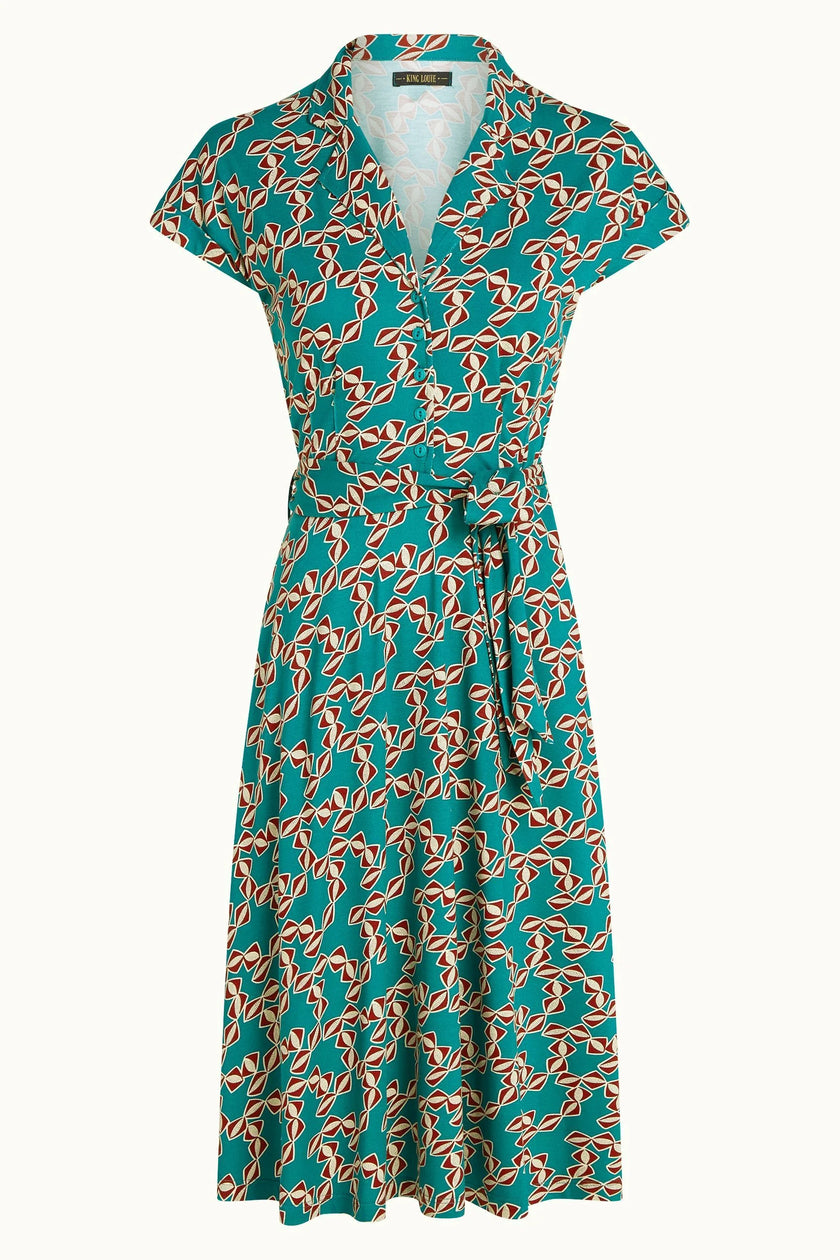 King Louie Darcy Dress Minty Bermuda Green