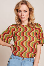 Load image into Gallery viewer, King Louie Lizzy Top Jiggy Ribbon Red
