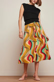 King Louie Judy Midi Skirt Falasie Harvest Yellow
