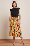 King Louie Judy Midi Skirt Falasie Harvest Yellow
