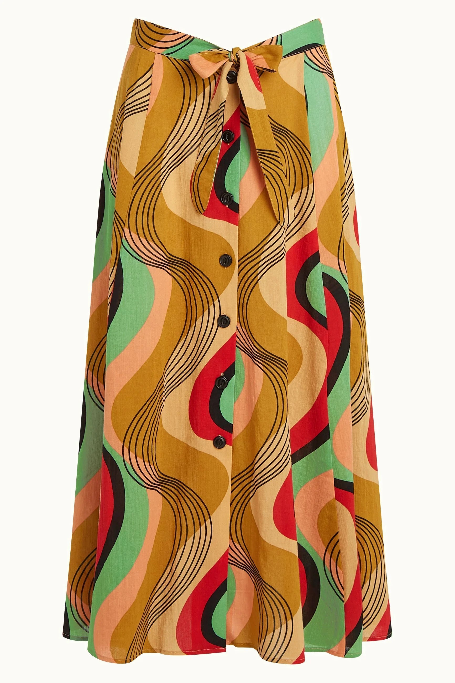 King Louie Judy Midi Skirt Falasie Harvest Yellow