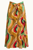 King Louie Judy Midi Skirt Falasie Harvest Yellow