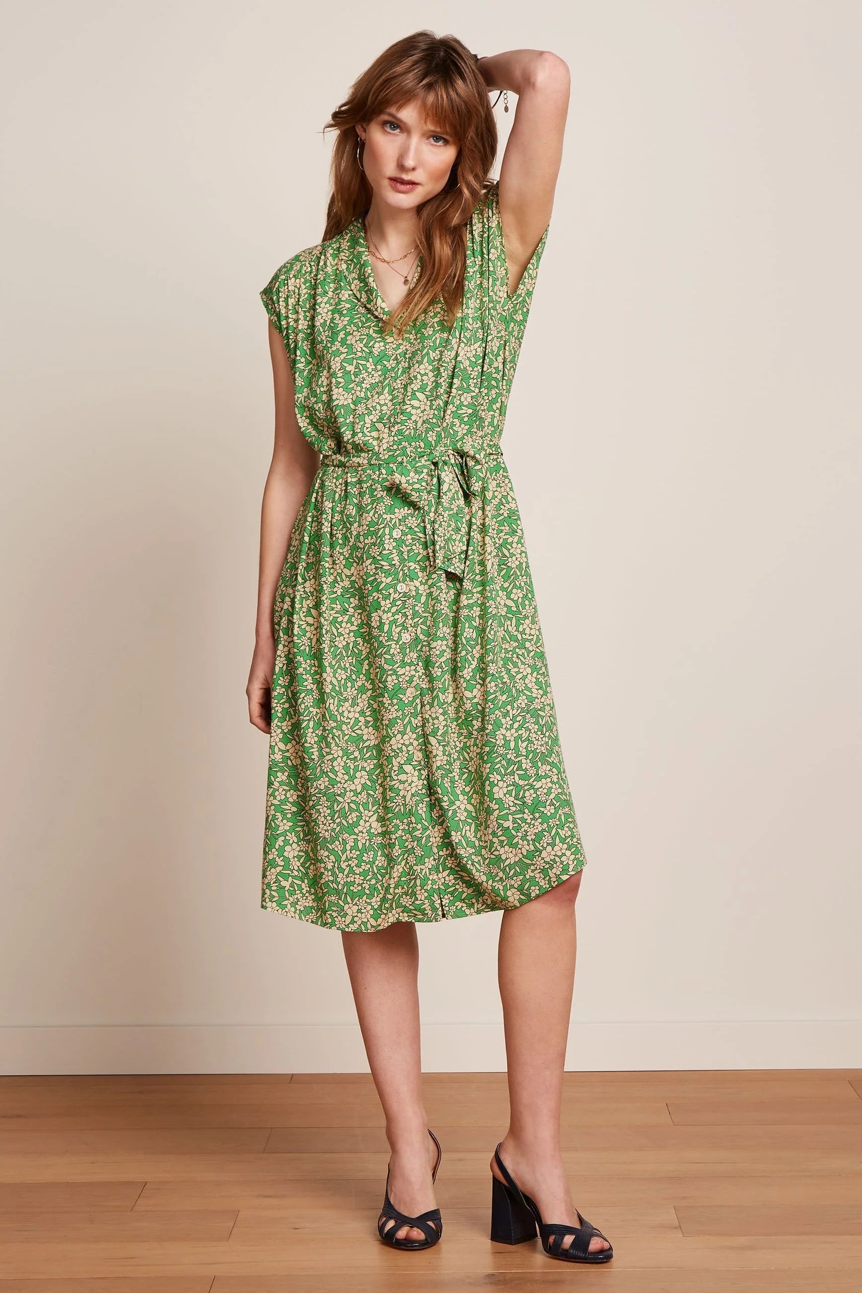 King Louie Maria Dress Paradis Jasmin Green