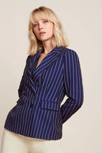 Load image into Gallery viewer, King Louie Tina Blazer Pinstripe Nuit Blue

