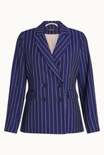 Load image into Gallery viewer, King Louie Tina Blazer Pinstripe Nuit Blue
