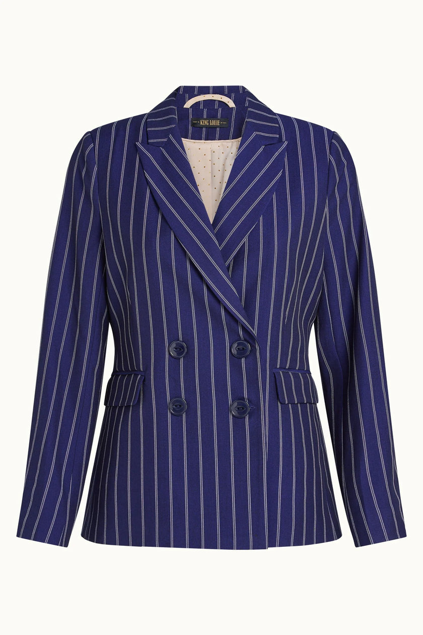 King Louie Tina Blazer Pinstripe Nuit Blue