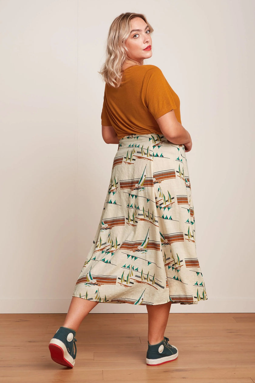 King Louie Judy Midi Skirt Antibes Cream