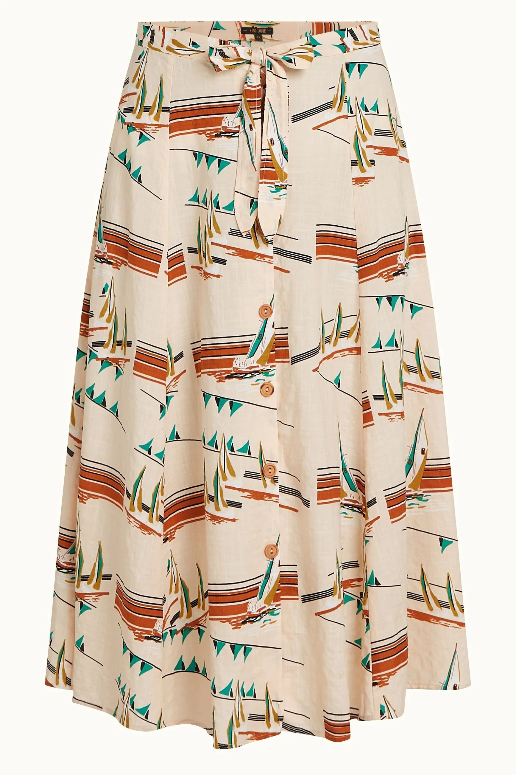 King Louie Judy Midi Skirt Antibes Cream