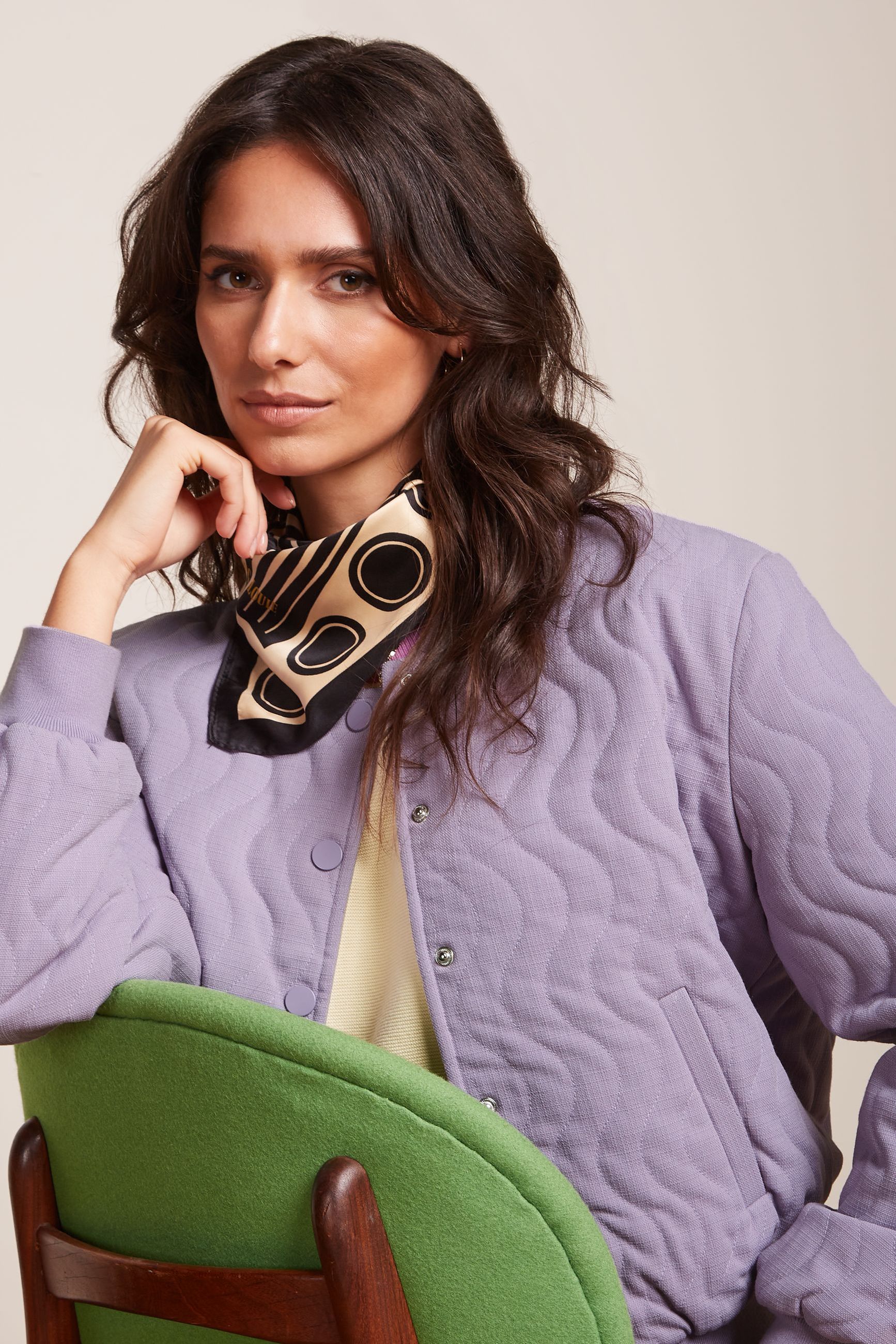 King Louie Folly Baseball Jacket Iris Purple