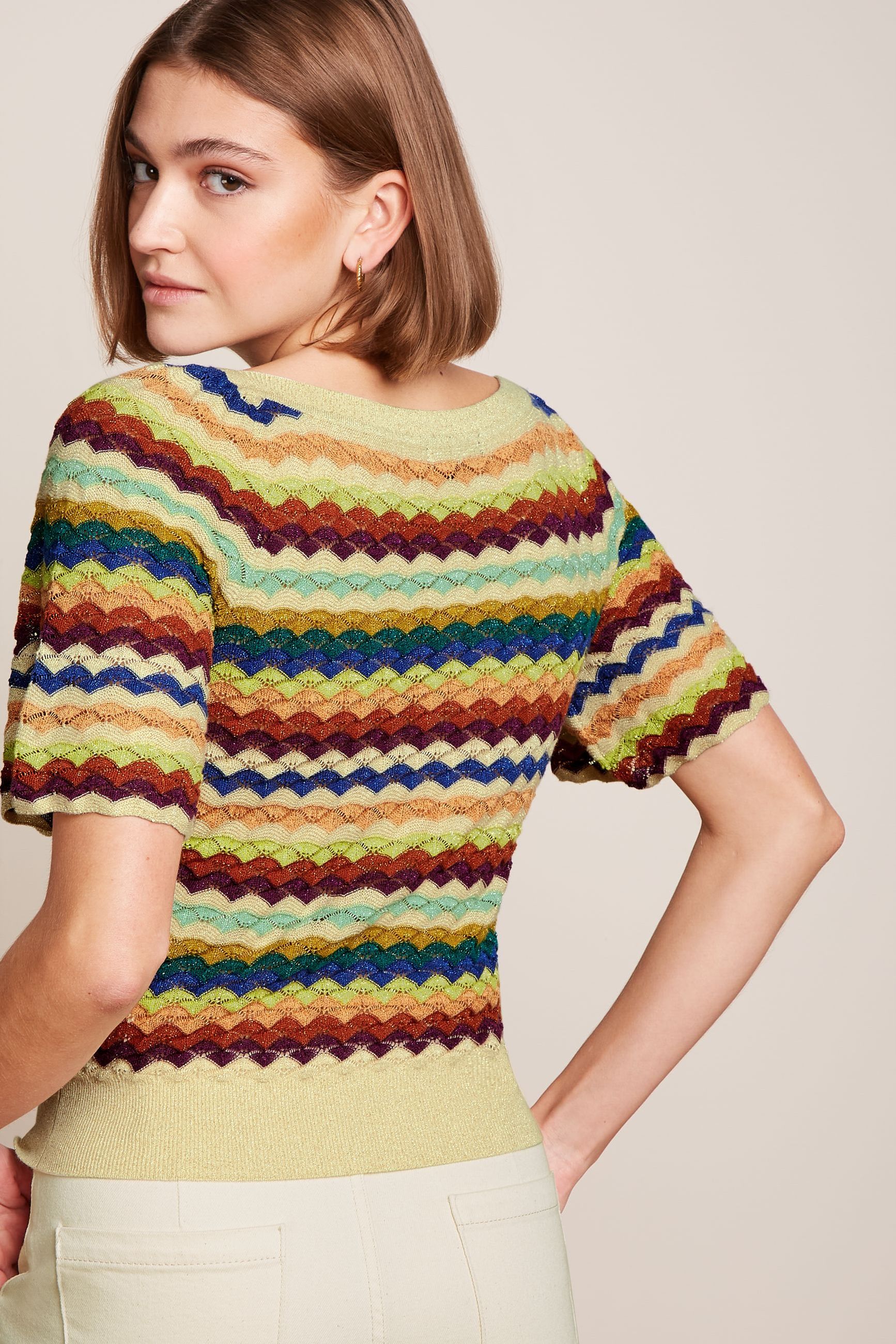 King Louie Ivy Wide Top Rise Cream