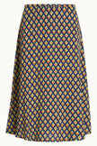 King Louie Juno Midi Skirt Pebble Woven Beacon Blue