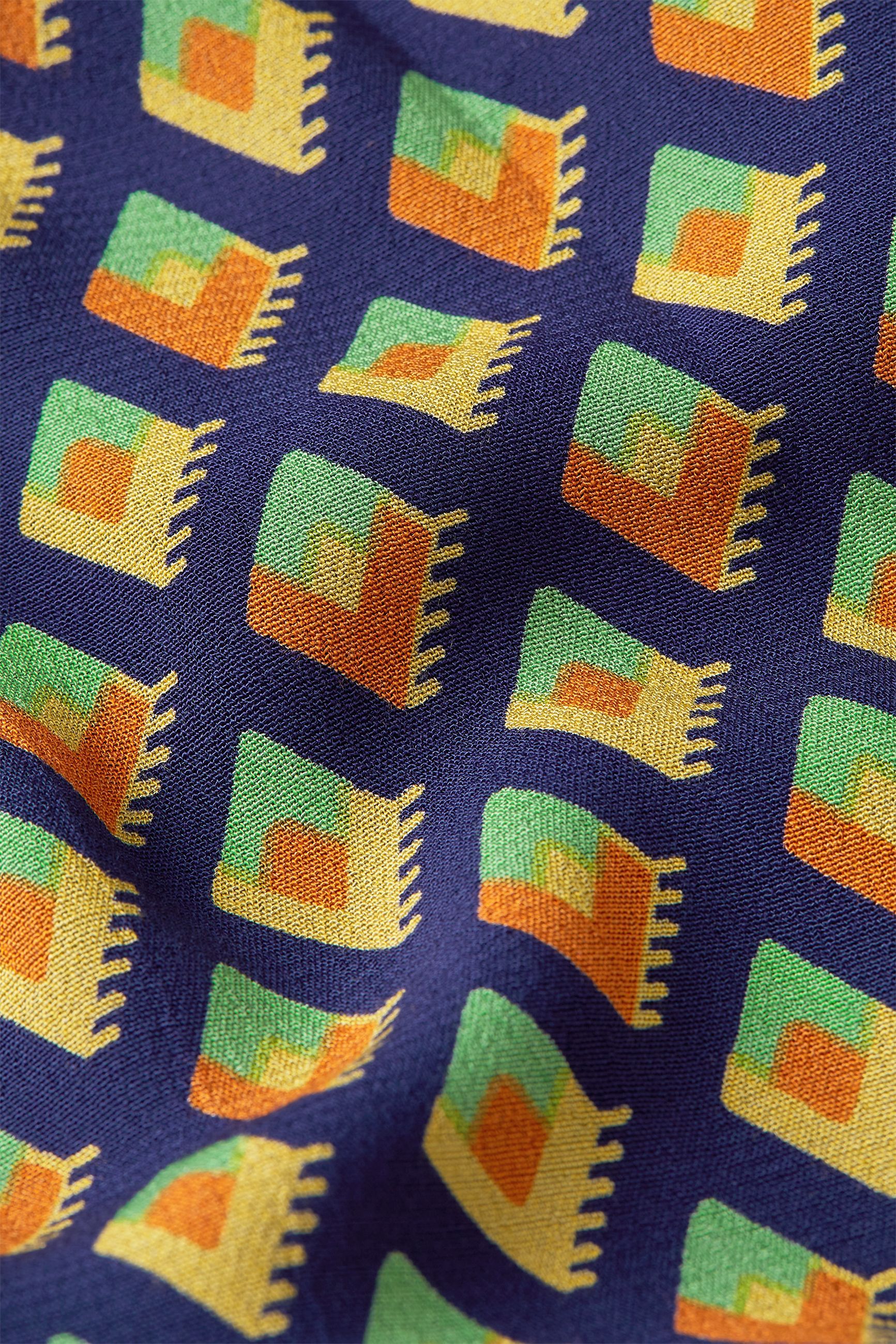 King Louie Juno Midi Skirt Pebble Woven Beacon Blue