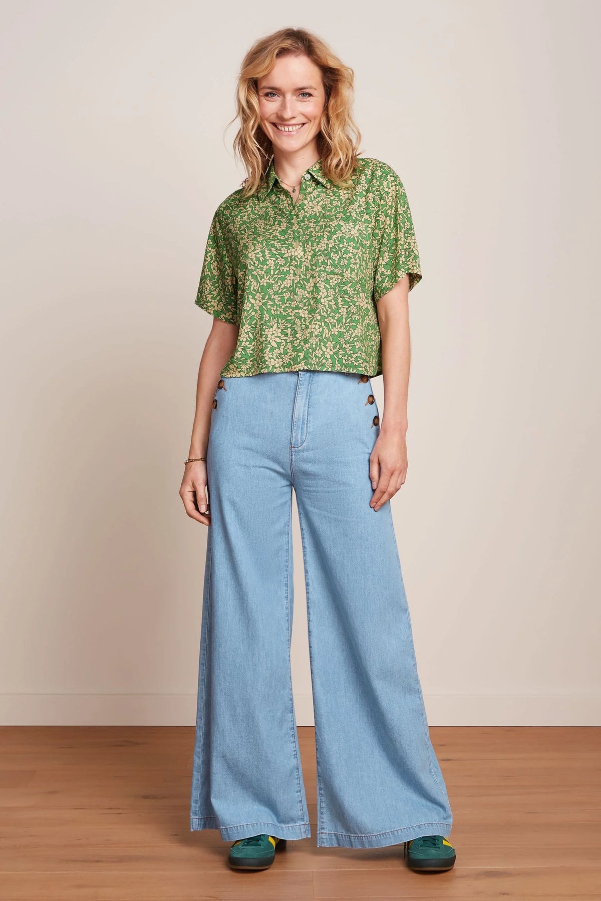 King Louie Pirla Pants Fiesta Light Denim Blue Tint