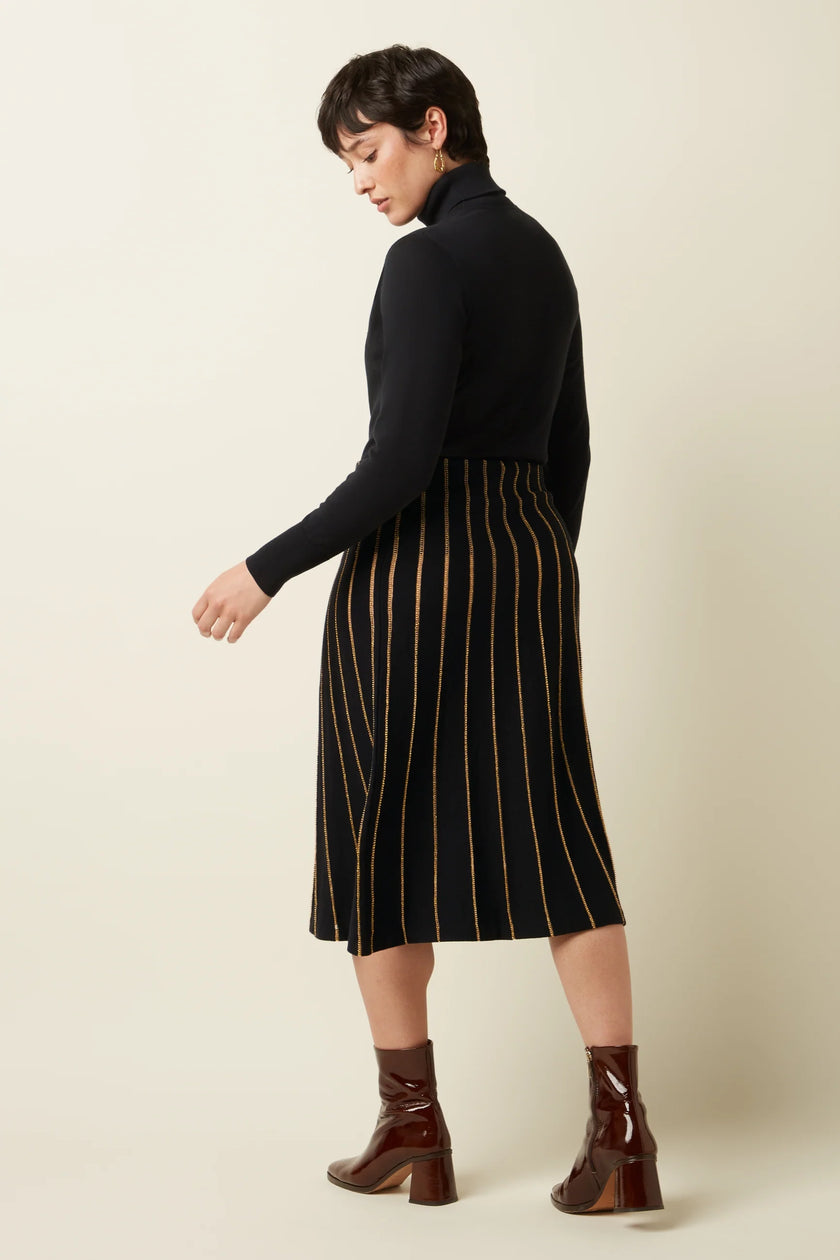 King Louie Knit Skirt Plume Black