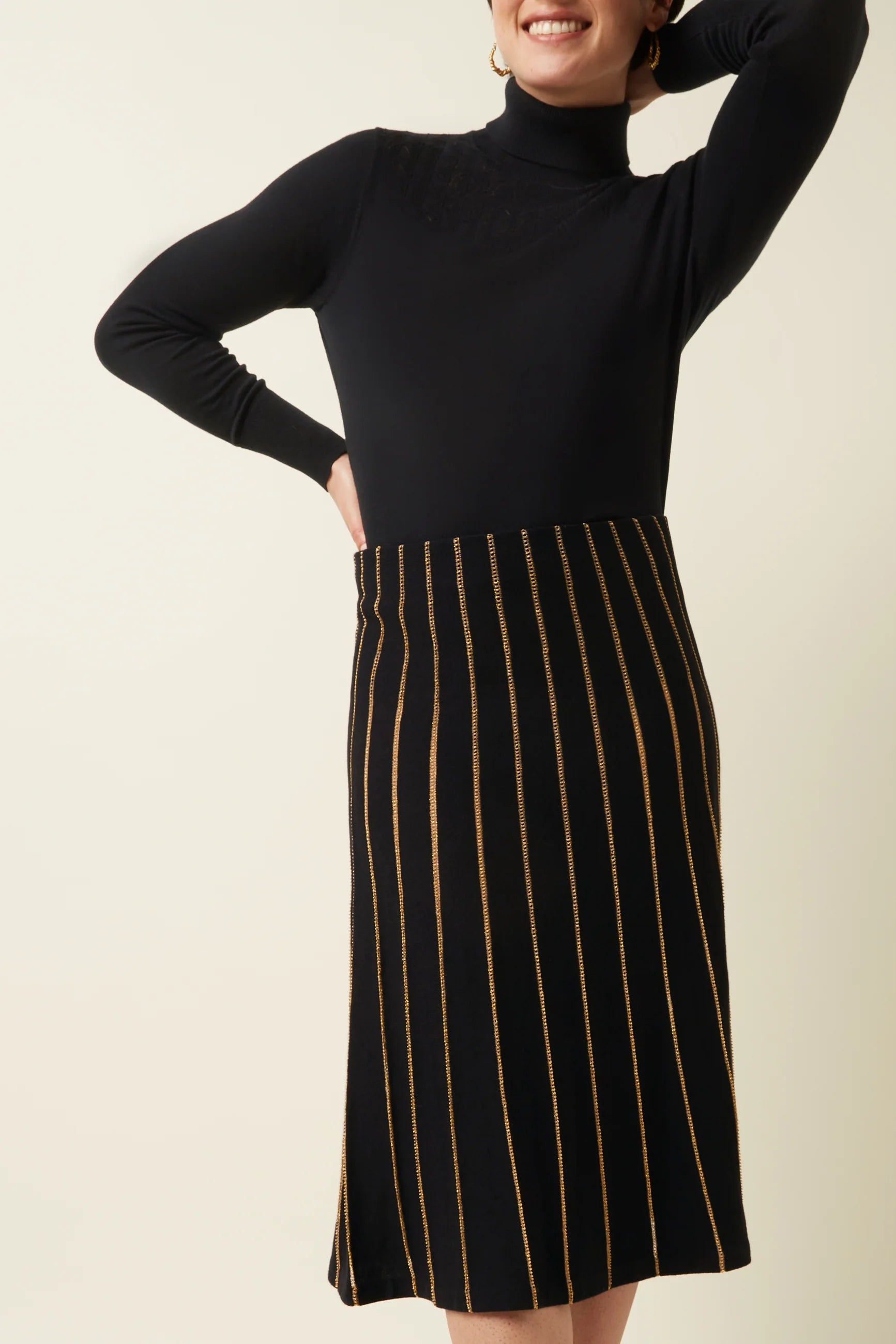 King Louie Knit Skirt Plume Black