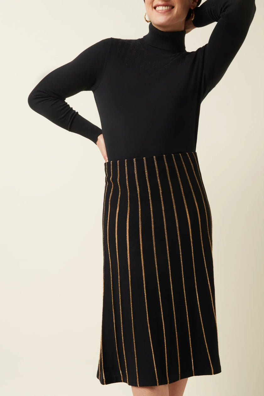 King Louie Knit Skirt Plume Black