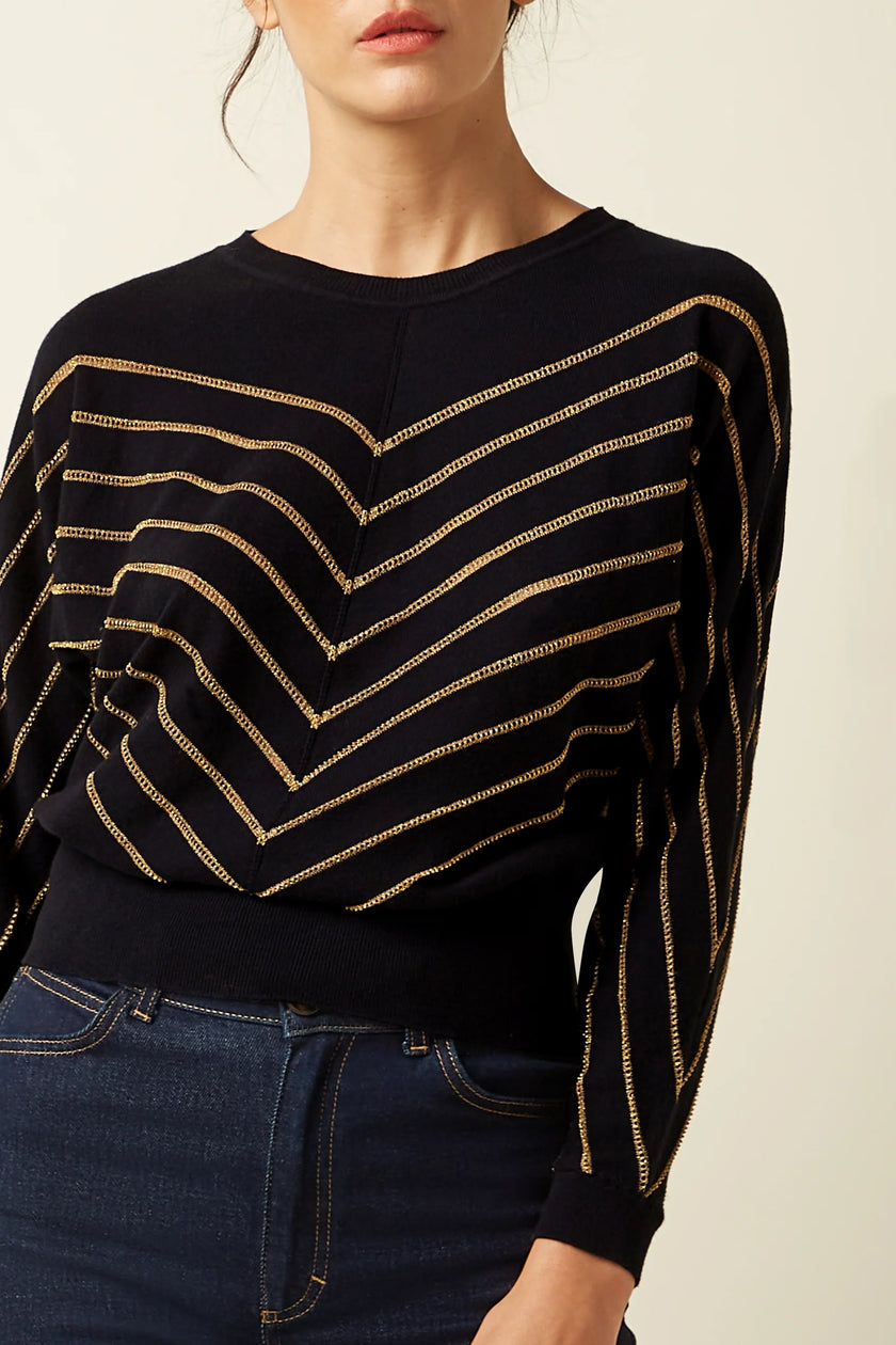 King Louie Joy Top Plume Black