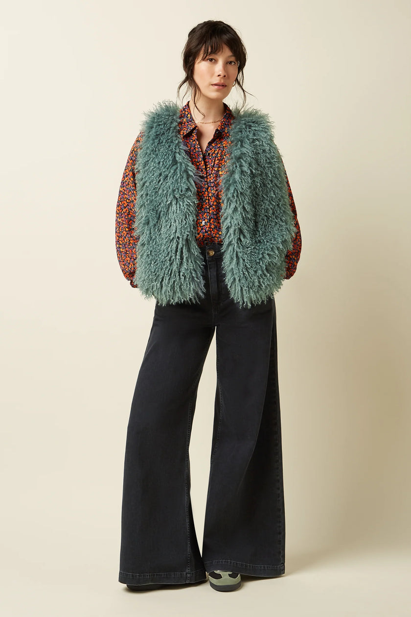 King Louie Cilla Gilet Empire Silver Green
