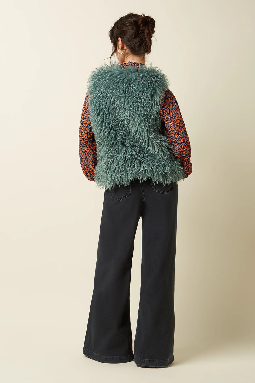 King Louie Cilla Gilet Empire Silver Green