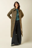 King Louie Arabella Coat Coppa Check Bear Brown