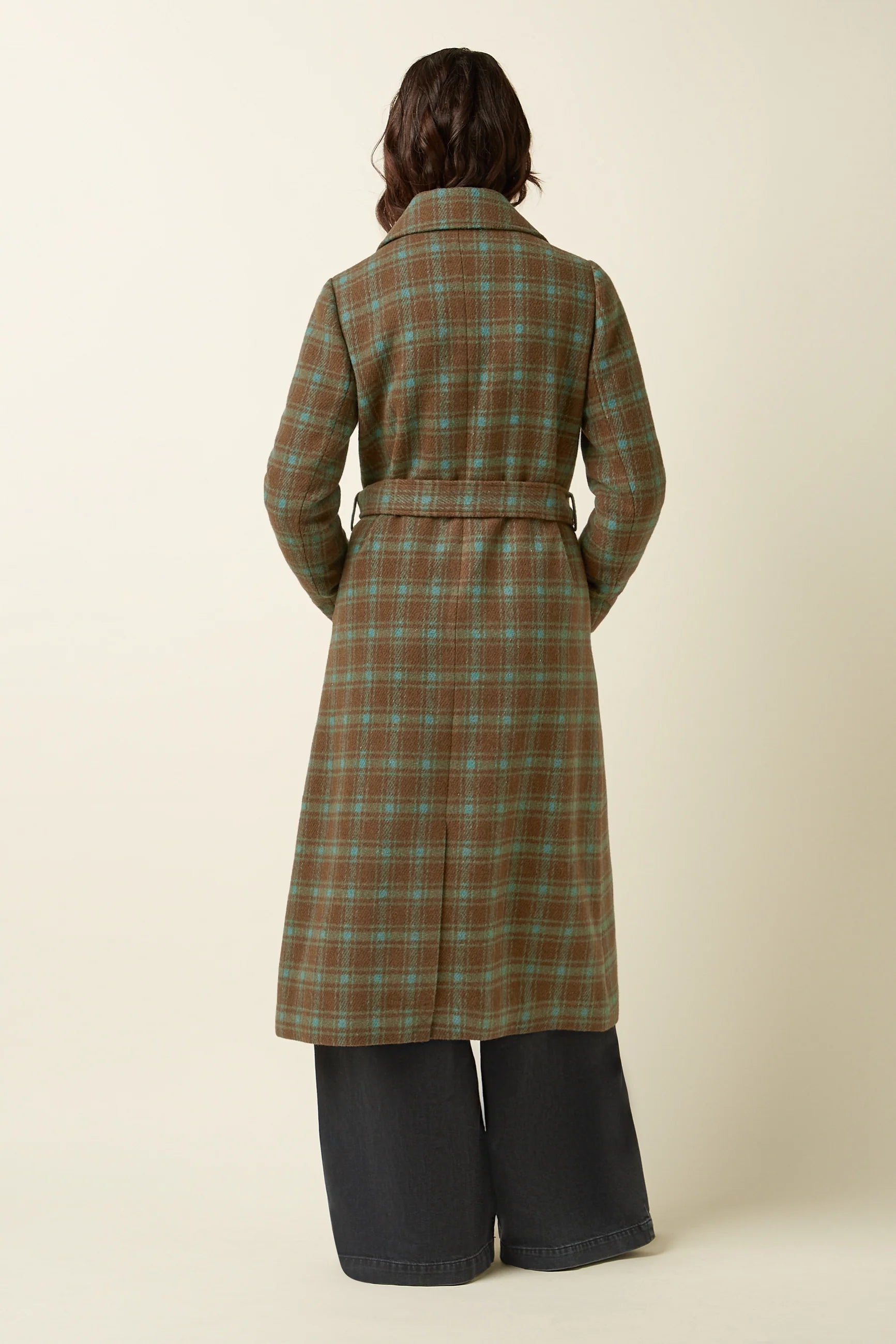 King Louie Arabella Coat Coppa Check Bear Brown